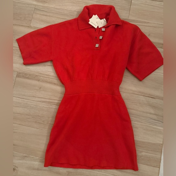 Sandro Red Collared Mini Dress - Picture 5 of 5
